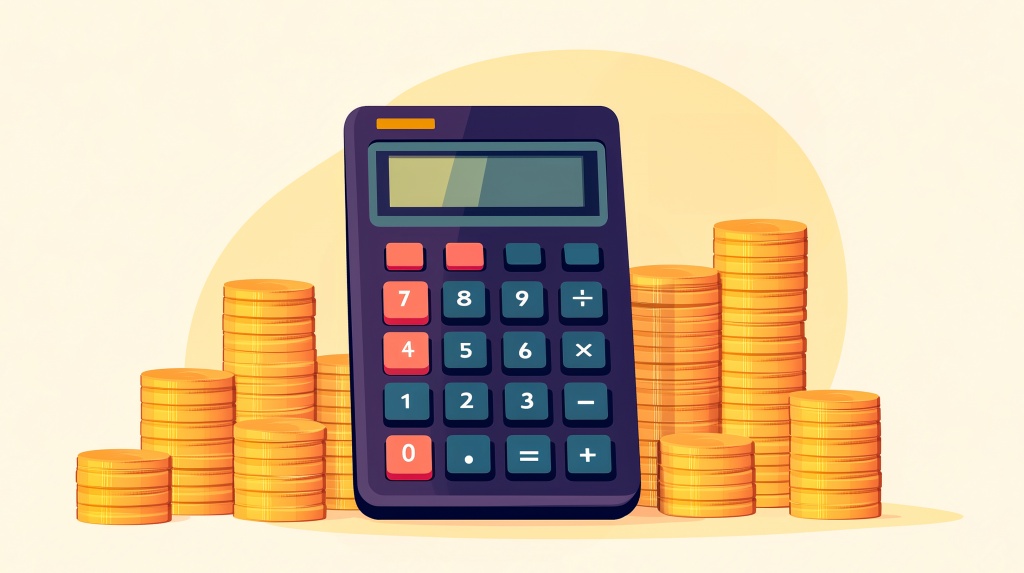 Калькулятор и монеты для расчета прибыла маркетинга Калькулятор и монеты для расчета прибыла маркетинга